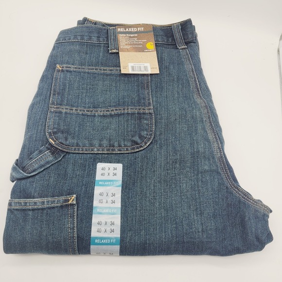 Carhartt Holter Dungaree –‎ Men's Relaxed Fit Canvas Work Pants – 40W x 34L - Picture 4 of 7